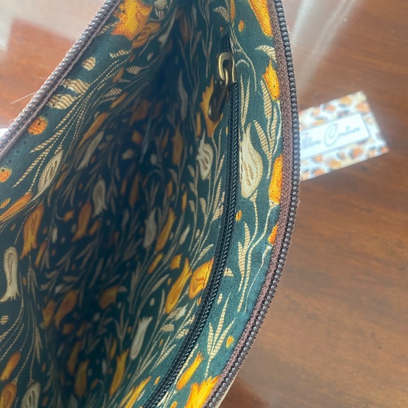 Leather Travel Makeup Clutch or Wristlet - Picture 3 of 4